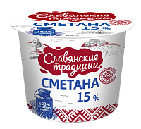 Сметана "Славянские традиции" 15% 380г sacmi